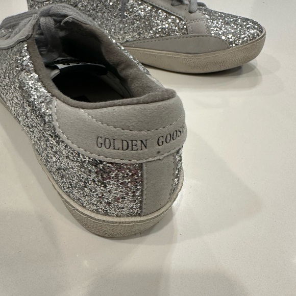 Superstar Golden Goose Silver Glitter Sneakers - Picture 2 of 7